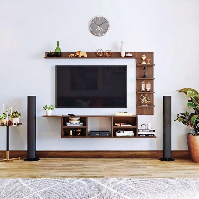 Axis Media Stand - Wall-Mounted or Freestanding TV Unit with Storage, Includes Home Installation