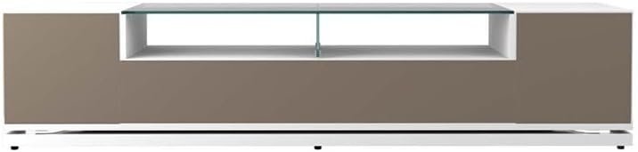 White Gloss Tv Unit With Wall TV Panel And LED light - Wall-Mounted or Freestanding TV Unit with Storage, Includes Home Installation - Image 5
