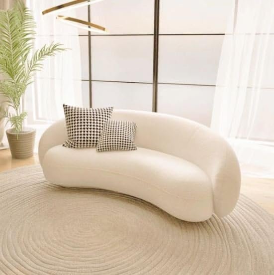 Noble Luxury Fabric Cloud Shaped Sofa - Custom Upholstered Sofa for Living Room, Elegant Design with Premium Comfort - Image 5