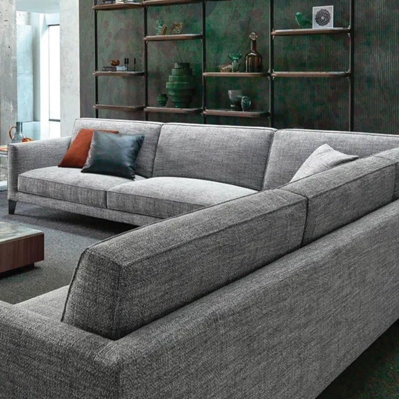 Lugano L Shaped Corner Sofa - Customizable Sectional Sofa for Living Room, Premium Upholstery, L-Shape Design - Image 4