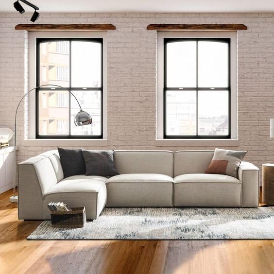Modular 4 Seater Corner Sofa - Customizable Sectional Sofa for Living Room, Premium Upholstery, L-Shape Design