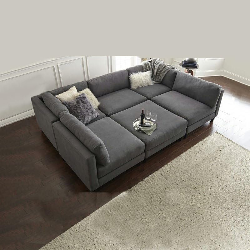 6-Seater Corner Sectional Sofa - Customizable Sectional Sofa for Living Room, Premium Upholstery, L-Shape Design