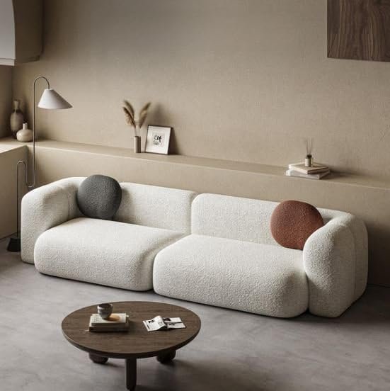 Ember Fleece Fabric Sofa - Customizable Sectional Sofa for Living Room, Premium Upholstery, L-Shape Design