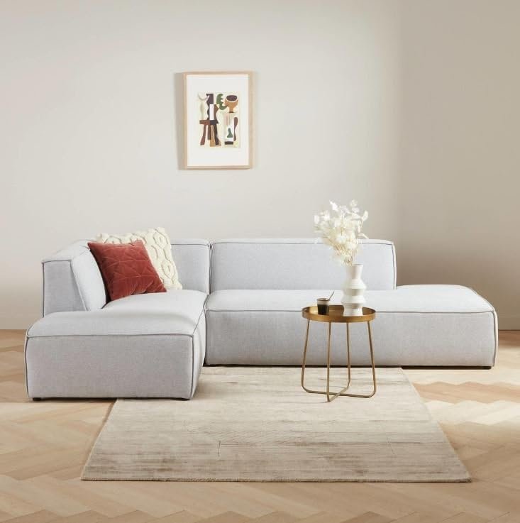 Evo 3-Seater Velvet L-Shape Corner Sofa - Customizable Sectional Sofa for Living Room, Premium Upholstery, L-Shape Design