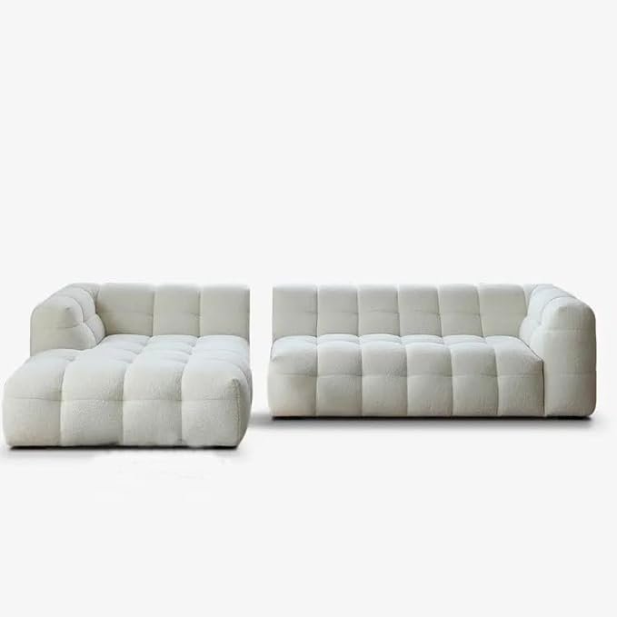 Prisma Corner Sofa Boucle Fabric - Customizable Sectional Sofa for Living Room, Premium Upholstery, L-Shape Design - Image 2