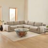 Allegro L Shape Corner Sofa - Customizable Sectional Sofa for Living Room, Premium Upholstery, L-Shape Design