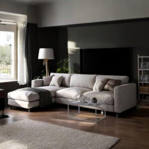 Solstice L Shape Sofa - Customizable Sectional Sofa for Living Room, Premium Upholstery, L-Shape Design