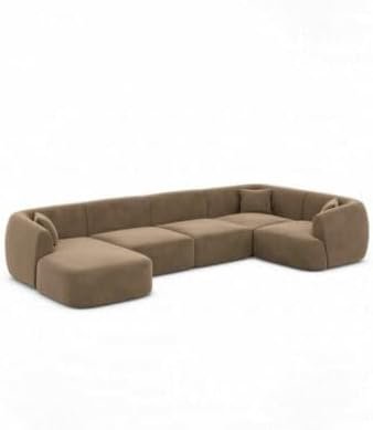 Cabriole Sectional U Shape Sofa - Customizable Sectional Sofa for Living Room, Premium Upholstery, L-Shape Design - Image 3