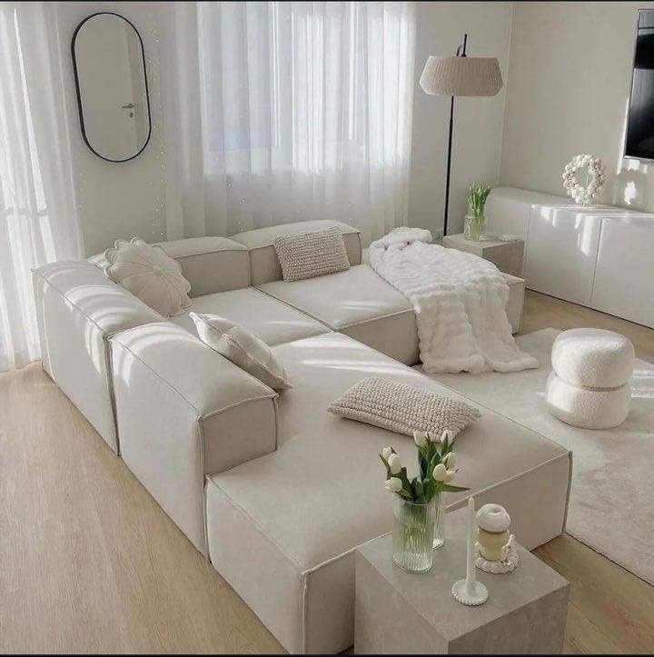 Empress L-Shape Sectional Sofa - Customizable Sectional Sofa for Living Room, Premium Upholstery, L-Shape Design