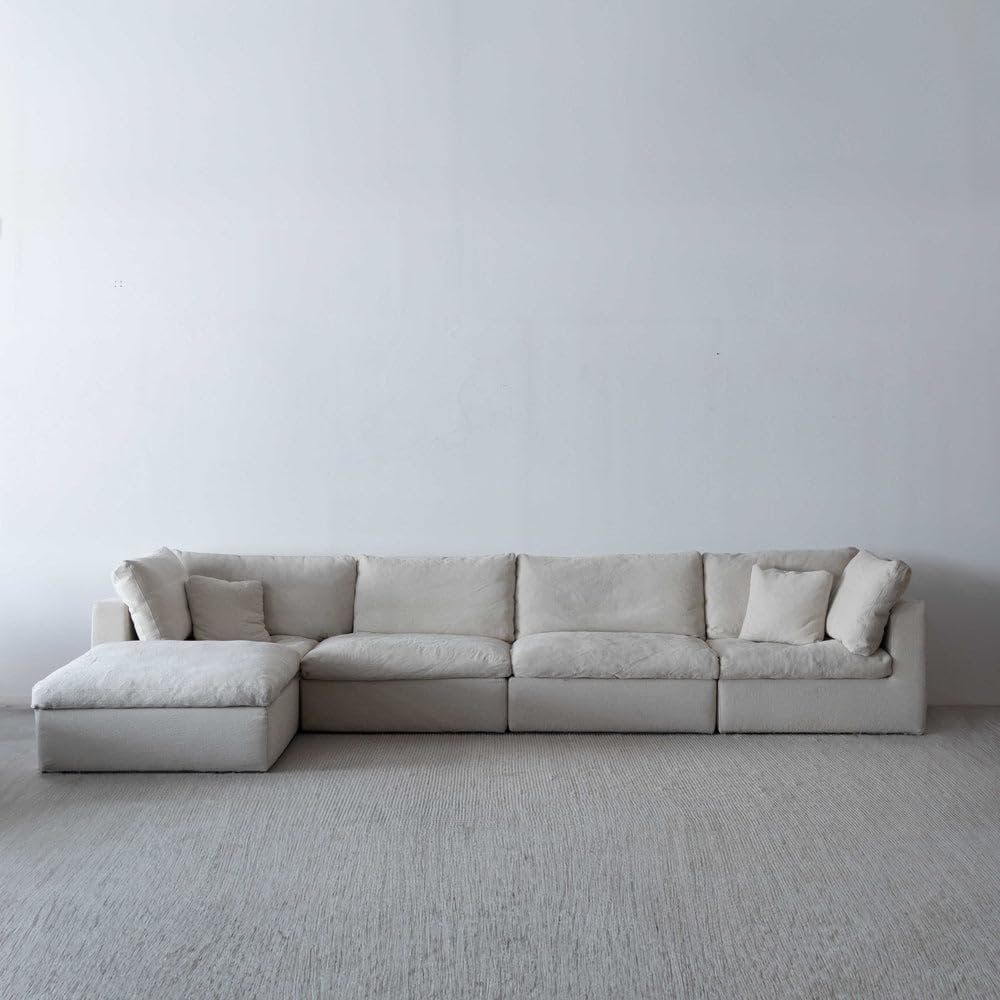 Cloud Heavenly Feather Sofa-Modular - Customizable Sectional Sofa for Living Room, Premium Upholstery, L-Shape Design - Image 4