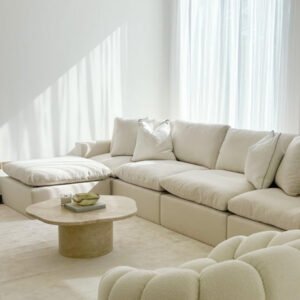 Cloud Feather Modular Sofa - Customizable Sectional Sofa for Living Room, Premium Upholstery, L-Shape Design