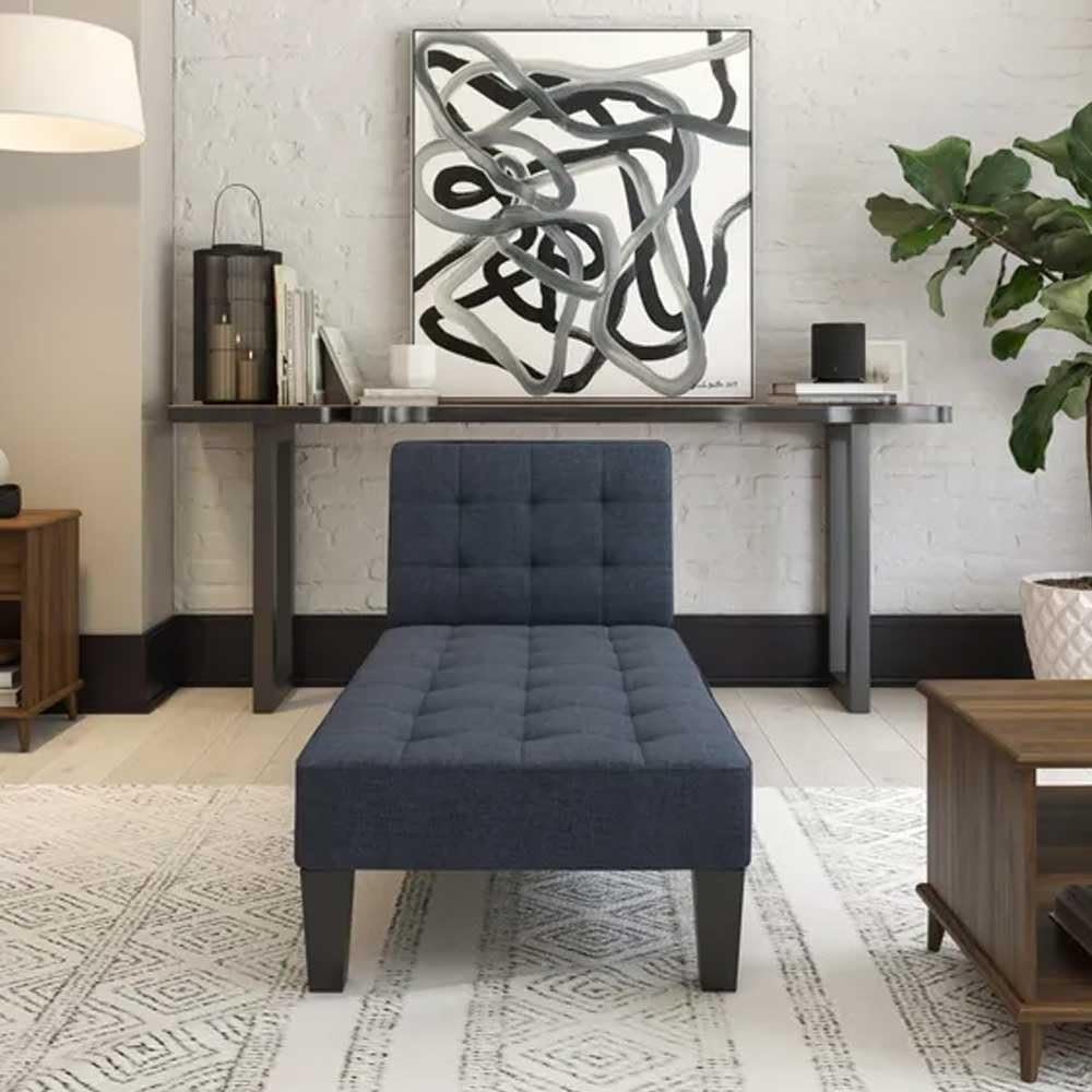 Kustom Deco Linen Chaise Lounge - Elegant Upholstered Chaise Lounge Chair, Custom Design for Living or Bedroom - Image 3