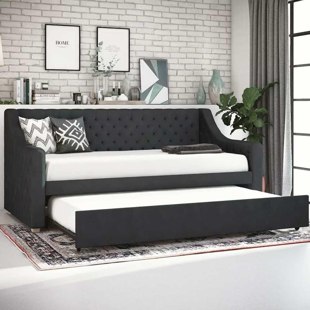 Upholstered Single Daybed - Versatile Upholstered Daybed, Perfect for Lounging or Guest Rooms - Image 2