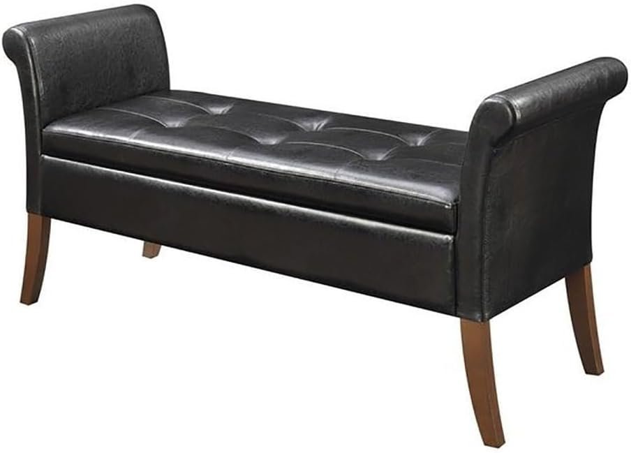 Helena Storage Bench - Upholstered Ottoman or Bench, Multi-Purpose Seating for Living Room or Bedroom - Image 2