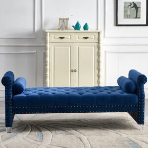Bella Tufted Upholstered Bench - Upholstered Ottoman or Bench, Multi-Purpose Seating for Living Room or Bedroom