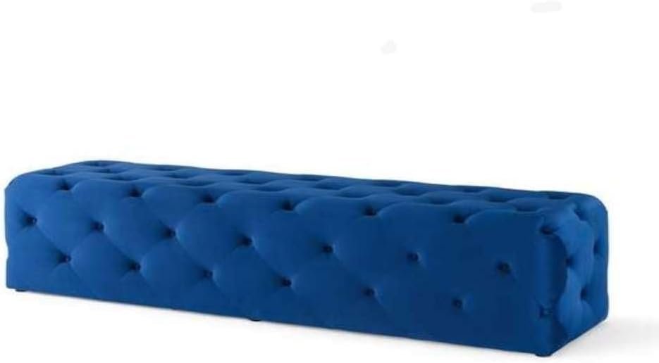 Anthem Button Tufted Entryway Bench - Upholstered Ottoman or Bench, Multi-Purpose Seating for Living Room or Bedroom - Image 2