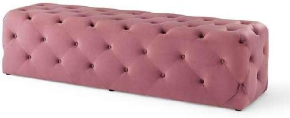 Anthem Button Tufted Entryway Bench - Upholstered Ottoman or Bench, Multi-Purpose Seating for Living Room or Bedroom - Image 7