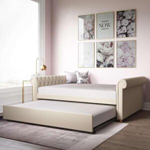 Stacy Upholstered Daybed, Trundle - Versatile Upholstered Daybed, Perfect for Lounging or Guest Rooms
