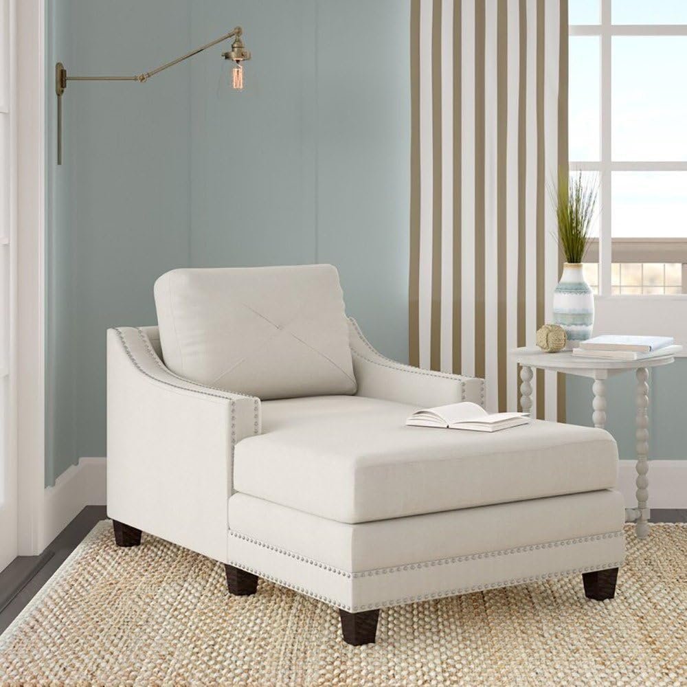 Two Arms Chaise Lounge - Elegant Upholstered Chaise Lounge Chair, Custom Design for Living or Bedroom