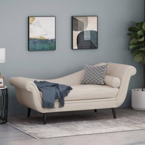 Everly Quinn Chaise Lounge - Elegant Upholstered Chaise Lounge Chair, Custom Design for Living or Bedroom
