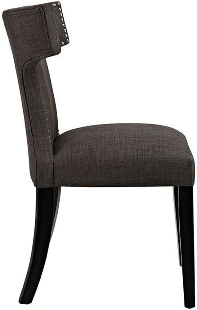 Curve Back Fabric Dining Chair - Stylish Upholstered Accent Chair, Custom Design for Living Room or Office - Image 6