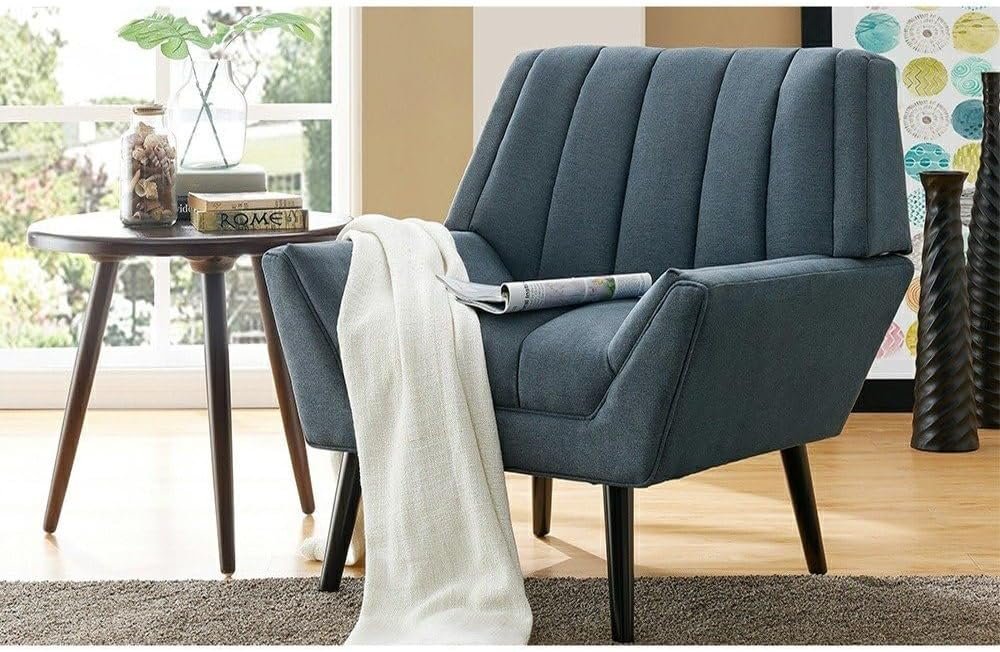 Houston Mid-century Modern Arm Chair - Stylish Upholstered Accent Chair, Custom Design for Living Room or Office - Image 2