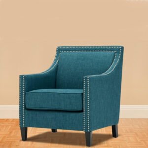Tanner Teal Accent Chair - Stylish Upholstered Accent Chair, Custom Design for Living Room or Office