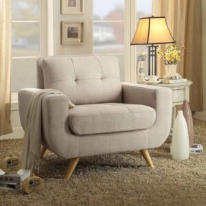 Emerson Club Chair and Ottoman - Stylish Upholstered Accent Chair, Custom Design for Living Room or Office