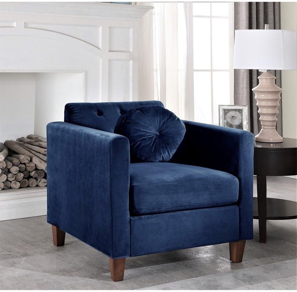 Carson Velvet Classic Arm Chair - Stylish Upholstered Accent Chair, Custom Design for Living Room or Office - Image 3