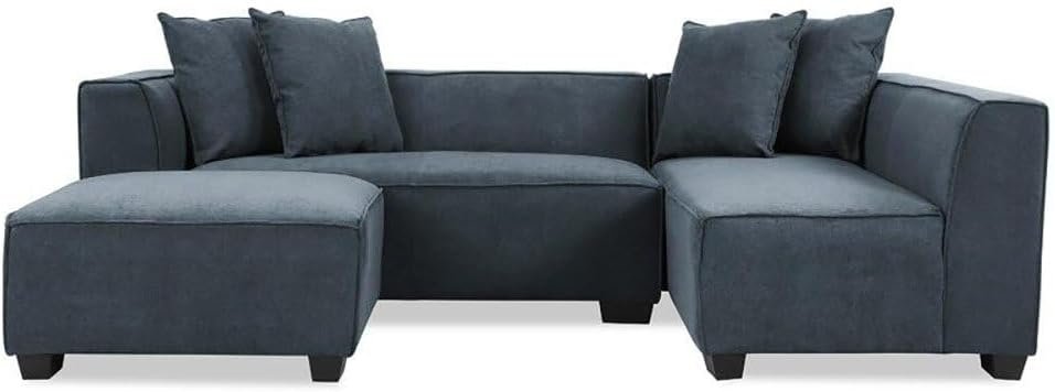 L Shaped Sectional sofa with Ottoman - Customizable Sectional Sofa for Living Room, Premium Upholstery, L-Shape Design - Image 5