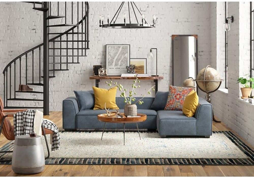 L Shaped Sectional sofa with Ottoman - Customizable Sectional Sofa for Living Room, Premium Upholstery, L-Shape Design - Image 6