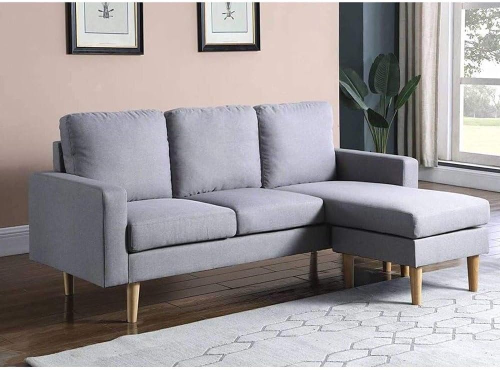 Jasper Grey Sectional Sofa - Customizable Sectional Sofa for Living Room, Premium Upholstery, L-Shape Design - Image 2