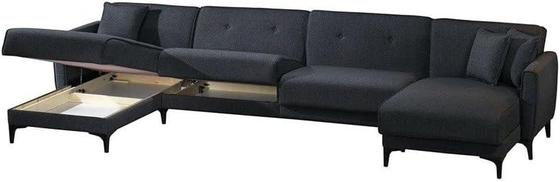 Lifestyla Pratica 3 and U-Shaped Sectional Sofa - Customizable Sectional Sofa for Living Room, Premium Upholstery, L-Shape Design - Image 5