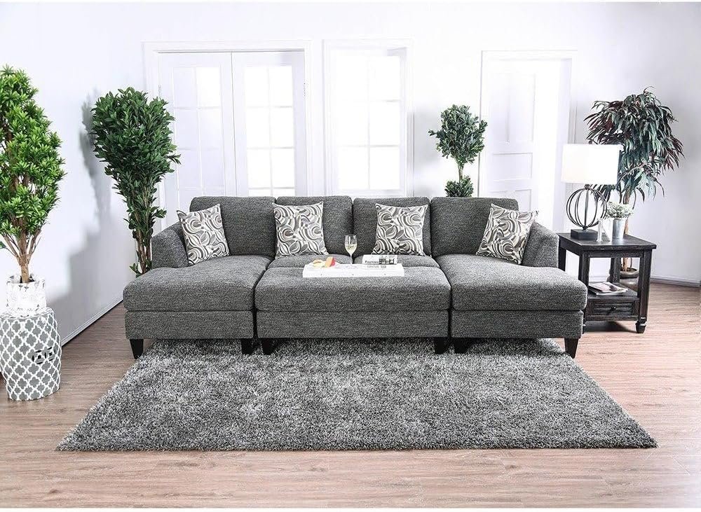 Fabric Modular 5-Seater Sectional Sofa Bed - Customizable Sectional Sofa for Living Room, Premium Upholstery, L-Shape Design - Image 6