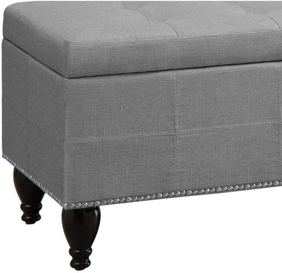 Bunlap Upholstered Storage Bench - Upholstered Ottoman or Bench, Multi-Purpose Seating for Living Room or Bedroom - Image 2