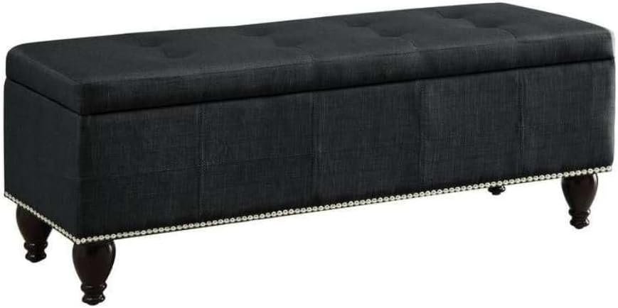 Bunlap Upholstered Storage Bench - Upholstered Ottoman or Bench, Multi-Purpose Seating for Living Room or Bedroom - Image 5