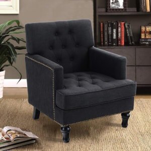 Kustom Deco Mid Century Accent Sofa Chair - Stylish Upholstered Accent Chair, Custom Design for Living Room or Office