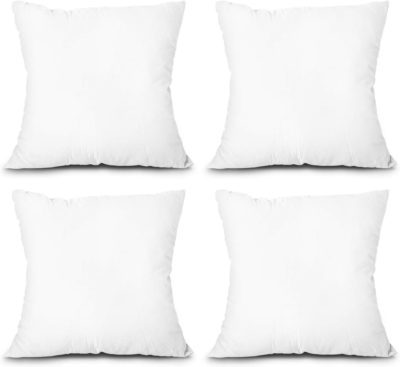 KUSTOMDECO Outlet Set of 2 – 100% Polyester Premium Quality Hotel Throw Cushion Inserts, Soft & Lightweight Decorative Pillow Fillers for Sofa, Couch, Bed, and Living Room Use (50x50 cm) - Image 2