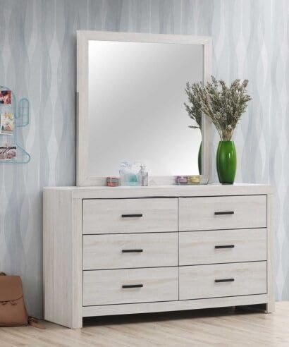 Coastal White Finish Dressing Table - Elegant Dressing Table with Mirror & Storage, Customizable Finish
