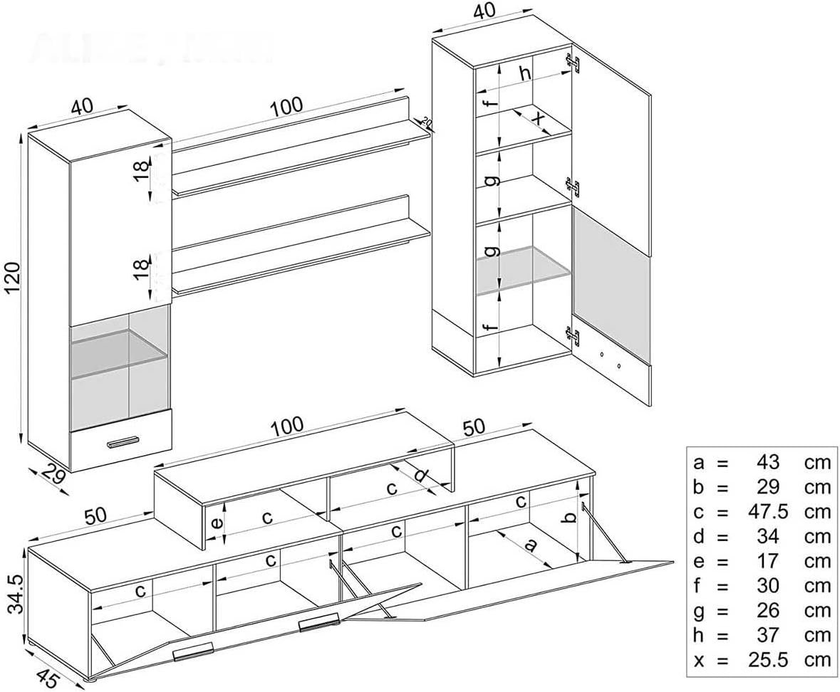 Austwell Entertainment TV Unit - Wall-Mounted or Freestanding TV Unit with Storage, Includes Home Installation - Image 2