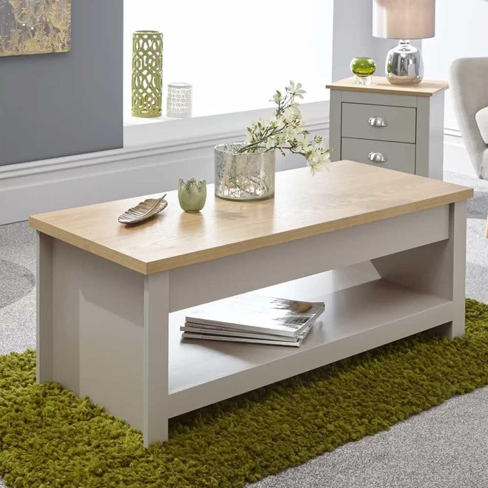 vintage Center Table with Storage - Elegant Coffee Table for Living Room, Modern Centerpiece Design - Image 3