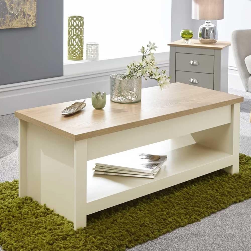 vintage Center Table with Storage - Elegant Coffee Table for Living Room, Modern Centerpiece Design - Image 4