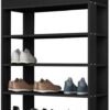20 Pair Stackable Shoe Storage - Shoe Cabinet with Doors & Shelves, Compact Entryway Organizer