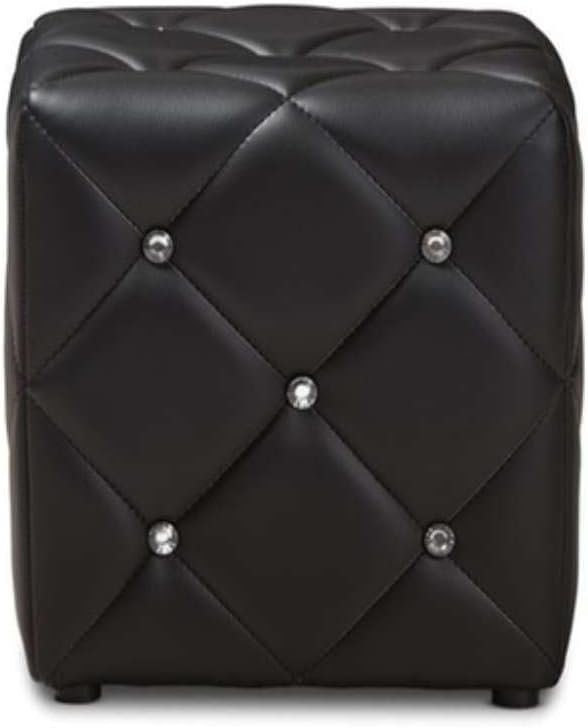 Cubie Button Tufted Ottoman - Upholstered Ottoman or Bench, Multi-Purpose Seating for Living Room or Bedroom - Image 4
