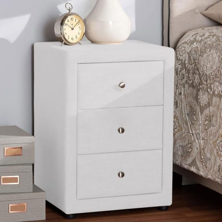 Burvik 3-Drawer Nightstand - Modern Nightstand with Storage, Ideal for Bedside Organization - Image 3