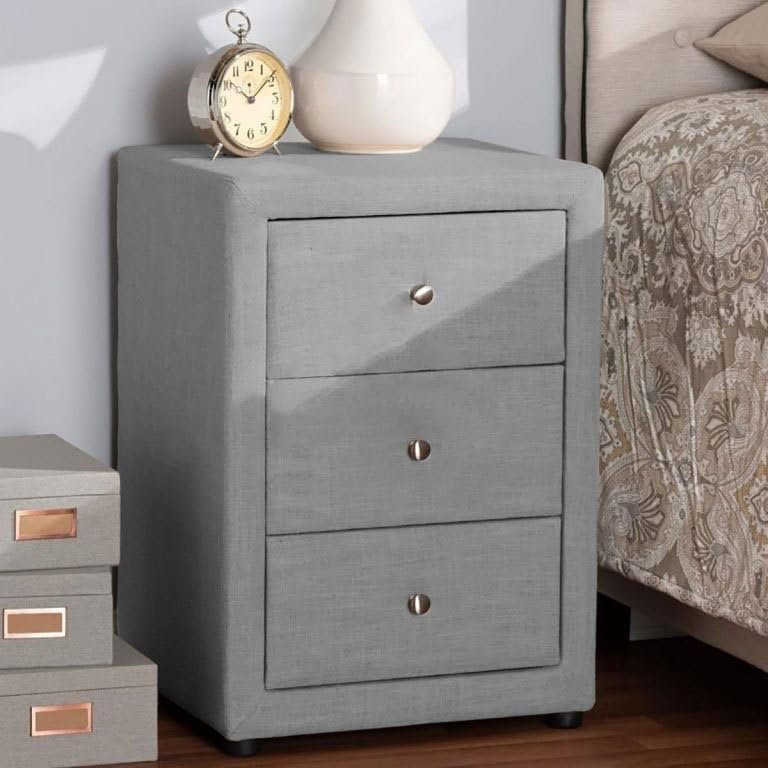 Burvik 3-Drawer Nightstand - Modern Nightstand with Storage, Ideal for Bedside Organization - Image 4