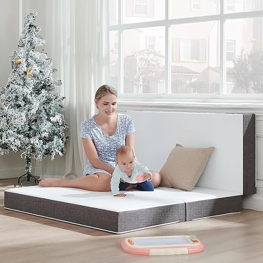 KUSTOMDECO Folding Mattress, Tri Folding Foam Mattress with Storage Cover, Size - W 90 x L 180 x L 14 cm - Image 3