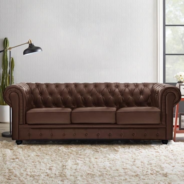 Vesta Prime PU Leather Sofa - Custom Upholstered Sofa for Living Room, Elegant Design with Premium Comfort