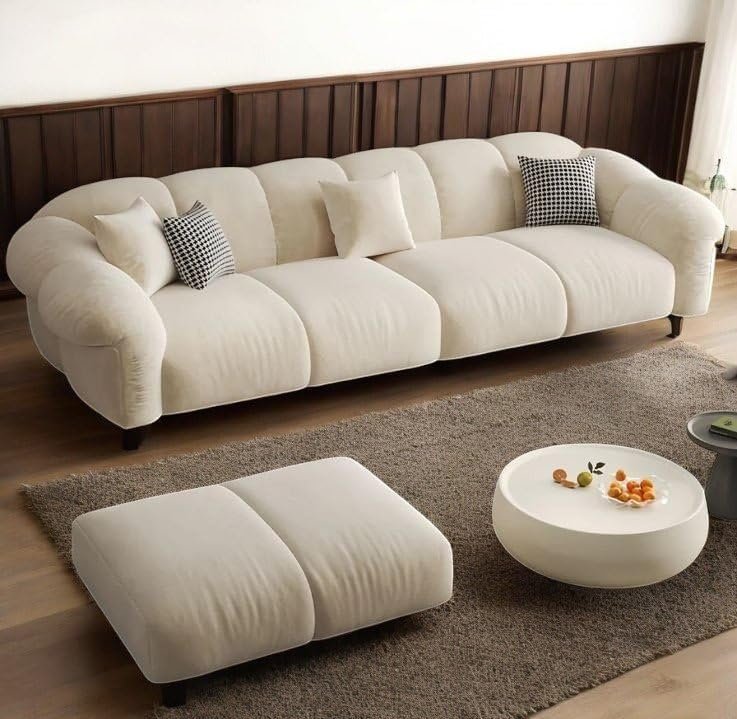 Tuxedo Boucle Fabric Sofa Set - Custom Upholstered Sofa for Living Room, Elegant Design with Premium Comfort - Image 3