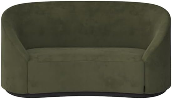 Sofa Curve Challenger Fabric Green - Custom Upholstered Sofa for Living Room, Elegant Design with Premium Comfort